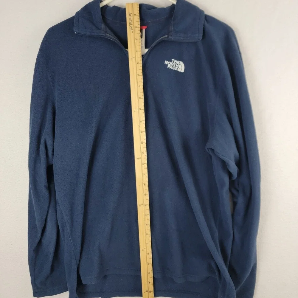 The North Face Fleece Sweater Mens M Blue 1/4 Zip Pullover Long Sleeve Outdoor